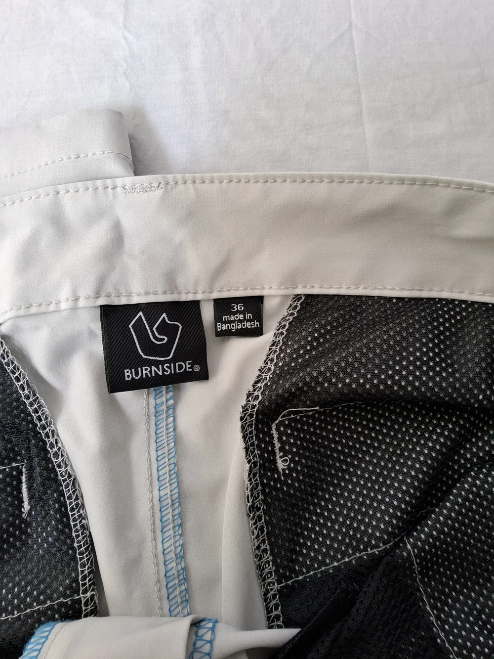 burnside Men's Light Gray Flat-Front Golf‎ Shorts